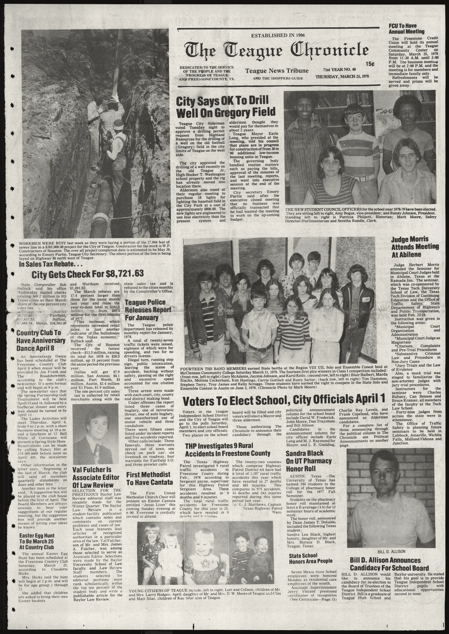 The Teague Chronicle (Teague, Tex.), Vol. 71, No. 40, Ed. 1 Thursday, March 23, 1978